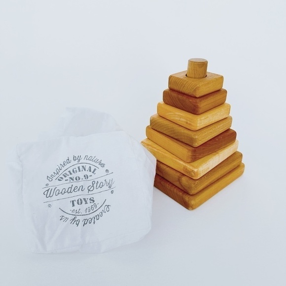 Wooden Story Natural Pyramid Stacker​​​ - Picture 2 of 4